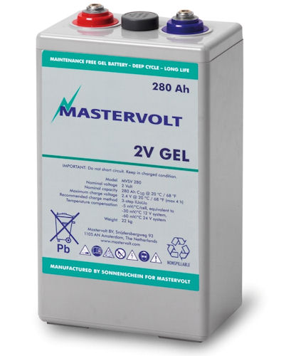 Gelová trakční baterie Mastervolt MVSV 2/280 (gel) 